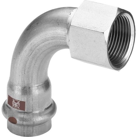 Viega Arc Temponox 812539 22 mm x Rp 3/4, 90 degrés, acier, antirouille, filetage Rp, SC-Contur