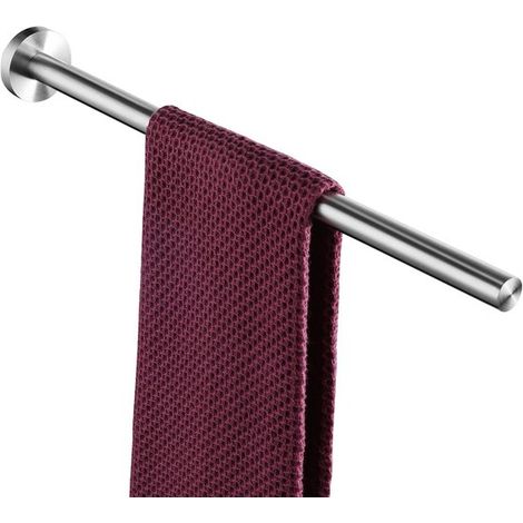Toallero de acero inoxidable - Toallero de pared para el baño - Plateado (1/5)