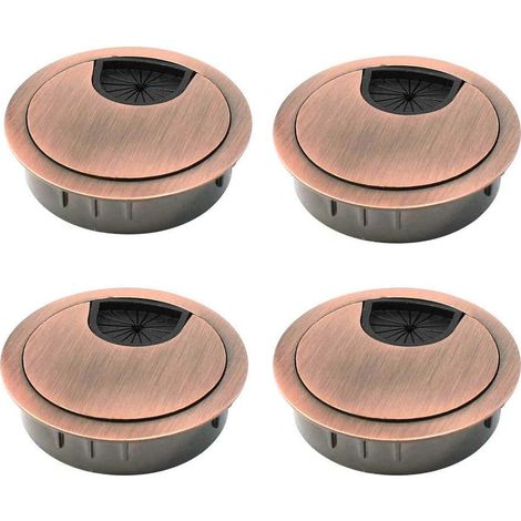 GROOFOO 4pcs Passe Cable Pour Table de Bureau Passe Fil Alliage de Zinc Diamètre 50mm (1/5)