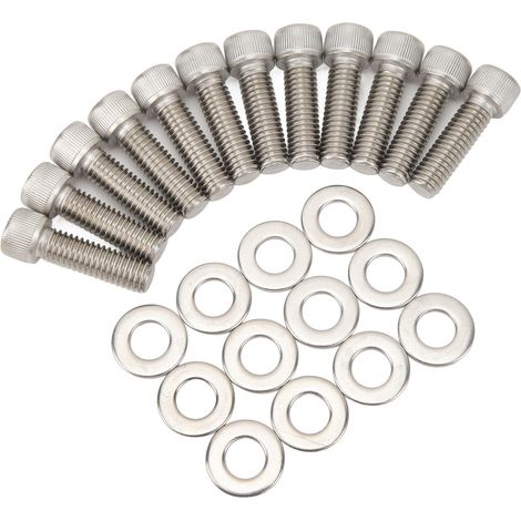 12-teiliger Zylinderkopfschraubensatz aus Edelstahl, Motorbefestigungsmaterial, Ersatz für Chevy Small Block 283, 327, 350, 383 und 400 TPI (1/5)