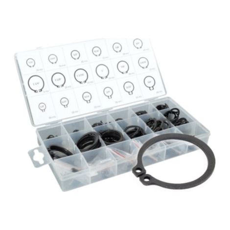Juego de 300 anillos Seeger externos.