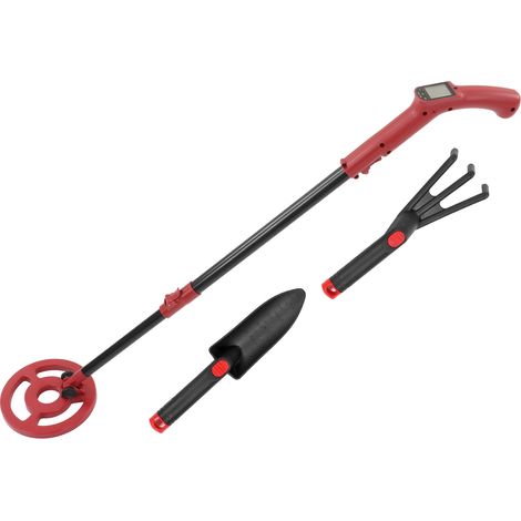 Metalldetektor-Pinpointer, Münzfinder, hochpräzises Werkzeug zur Inspektion und Suche, roter Detektor, Rechen, Schaufel (1/5)