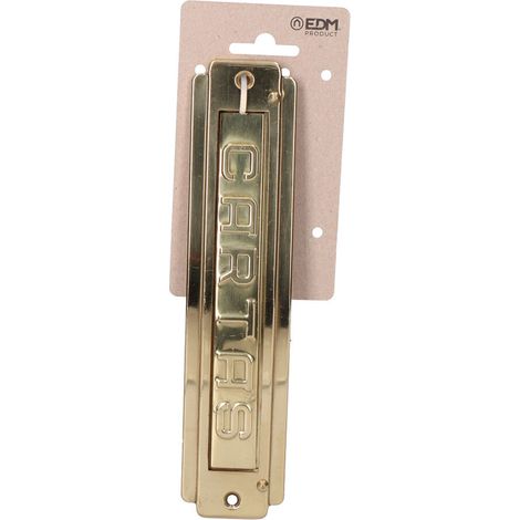 Placas para buzones EDM 85577 Dorado Latón pulido 22 x 5 cm (1/2)