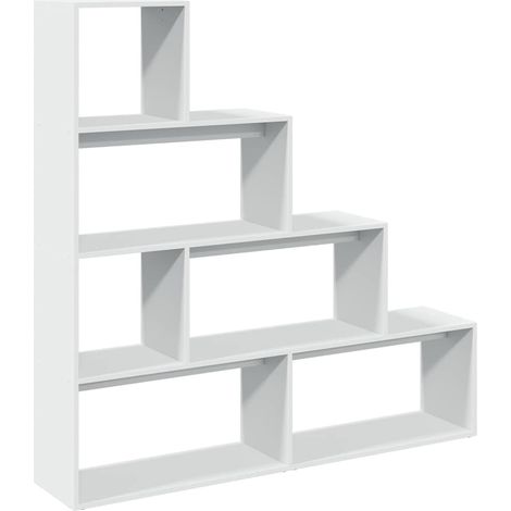 Maison Exclusive - Raumteiler-Bücherregal 4 Stufen Weiß 143,5x29x