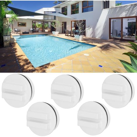 5 Pièces Bouchon d'Hiver pour Piscine et Spa, 1.5in Fileté avec Joint Torique, Bouchon de Vidange Filtre