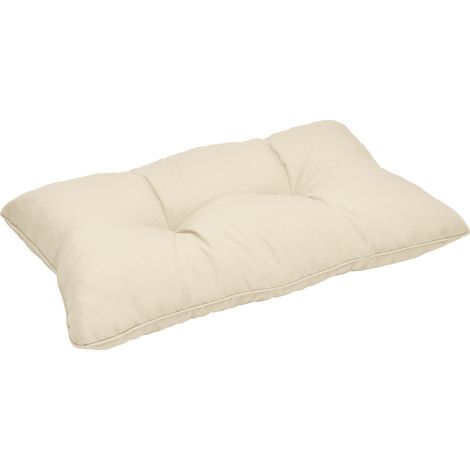 Beautissu Loungekissen Xluna Rücken Natur, 50x40x12 cm