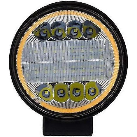 Barre lumineuse LED Nlpearl pour travail tout-terrain 4x4, compatible Jeep, camion, tracteur, bateau, SUV, quad, antibrouillard, 12 V/24 V, 1 pièce, 72 W, jaune (1/5)
