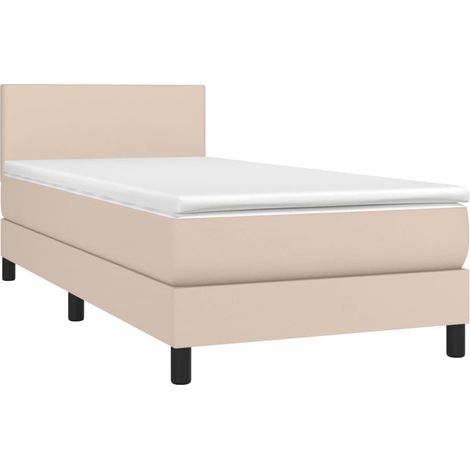 Sommier à lattes de lit avec matelas Cappuccino 80x200 cm vidaXL (1/5)
