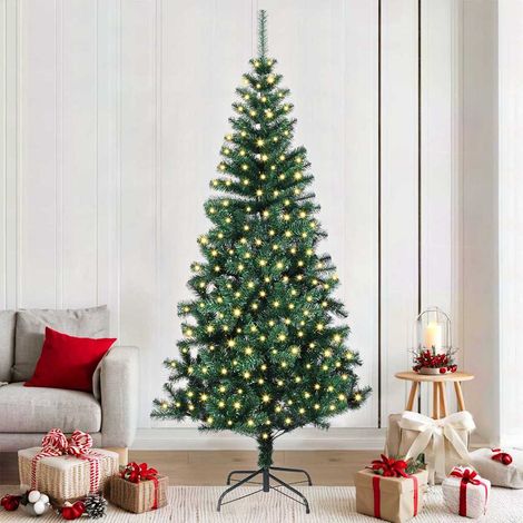 Künstlicher vorbeleuchteter Weihnachtsbaum Grün 210 cm
