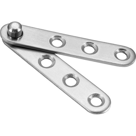 Lntyq 10 stücke Pivot Scharnier Tür Schrank Schrank 59mm x 11,5 mm x 2mm Edelstahl Drehbare 360 (1/4)