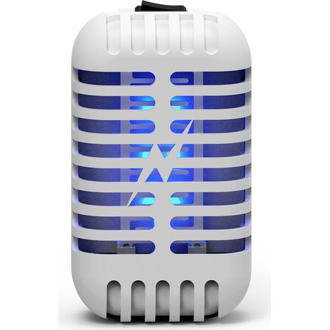 Lampe anti-moustiques électrique, tue-insectes en 2 parties, lampe anti-insectes à prise avec lumière UV, lampe anti-mouches avec fiche pour la cuisine, la chambre et l'intérieur