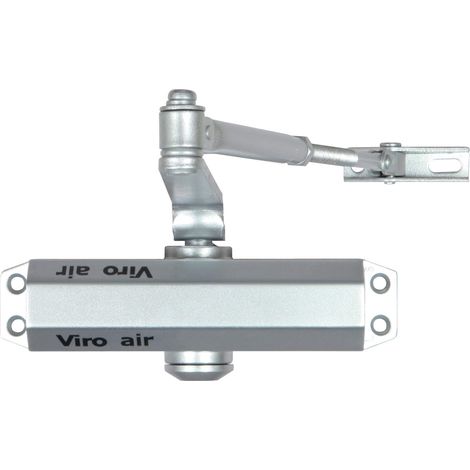 Viro  Air, Chiudiporta Automatico, Braccio in Acciaio con Lunghezza Regolabile, Forza Fissa 2, Colore Grigio, per Porte max. Largh. 85 cm Peso 45 kg (1/4)