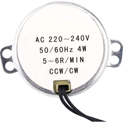 AC 220-240V 4W Moteurs Synchrones 50/60Hz CCW/CW Moteur à Engrenages de Synchronisation(5-6RPM) (1/5)