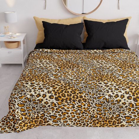 Drap de Protection en Microfibre Multi-Usage Anti-Taches 220x270 cm, Housse de Canapé, Couvre Lit, Couverture de Canape, Animalier 04, 100% (1/4)