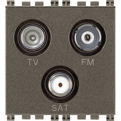 VIMAR - 19303.M Presa TV-FM-SAT diretta 3 uscite Metal