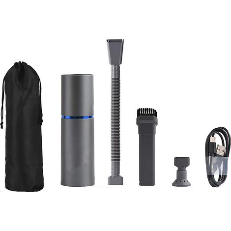 Aspiradora de mano, aspiradora para coche, 4500 Pa, potente succión, miniaspiradora ligera con filtro HEPA, carga USB de 30 min, ideal para casa o coche. (1/5)
