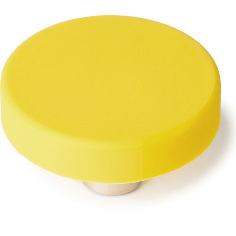 Bouton de meuble  Style décoratif  En PVC-ZAMAK  Finition jaune  Mesures 414124mm  Système de fixation  2 unités - talla