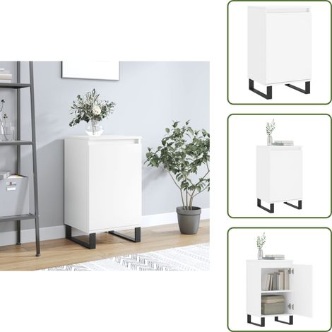 The Living Store Buffet blanc 40x35x70 cm bois d’ingénierie - Rangement (1/5)