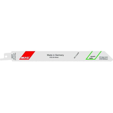 Lame de scie alternative MPS 4431, paquet de 5, compatible avec diverses scies électriques.