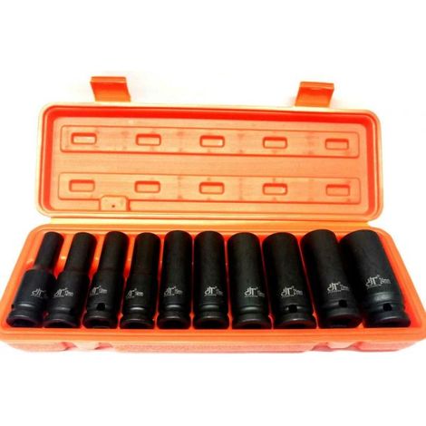 Set bussole da 10 pz - ad impatto da ½" INGCO con astuccio richiudibile in abs (1/5)