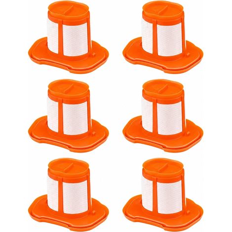 Filtros para aspiradoras, filtros HHVKF10 para aspiradoras de mano Black & Decker - paquete de 6 filtros - naranja (1/5)