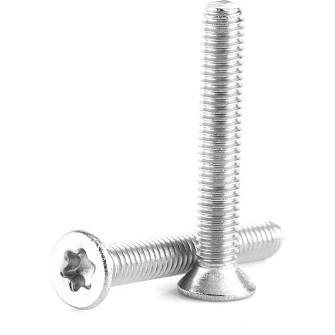 Vis à métaux à tête plate en acier inoxydable M3 avec empreinte étoile (M3×20)