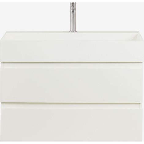 Ensemble de meuble de salle de bain en bois et placage de frêne avec lavabo intégré Ona SKLUM