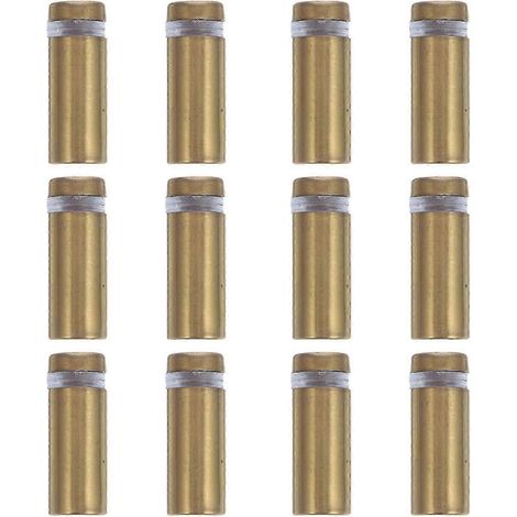 Vis d'espacement en acier inoxydable, paquet de 12, pour la fixation de panneaux publicitaires design moderne et coloré. (1/2)