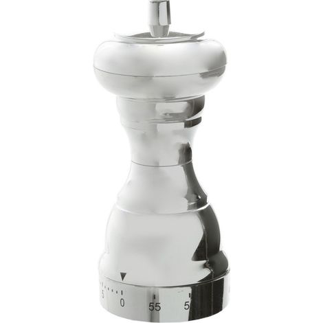 TRADE SHOP - Timer Da Cucina Meccanico A Forma Di Macinapepe Cromato Cottura Alimenti -