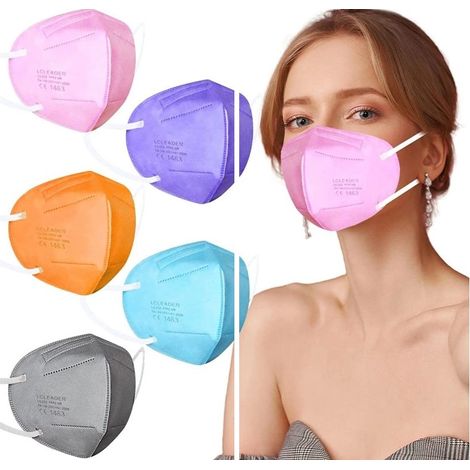 200 masques de protection, colorés, avec élastique, jetables (1/2)