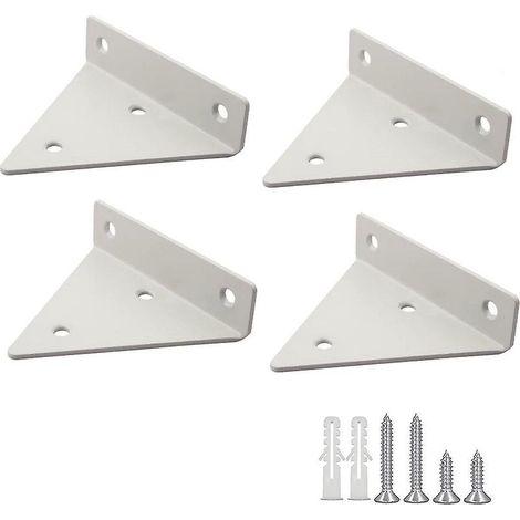 lot De 4 Supports Pour Tagres Triangle Etagere Murale Pour Jardin Cuisine Salon Capacit Portante 20kg (1/5)