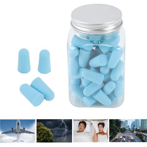 Bouchons d'Oreille Sponge - Lot de 60 Pièces - Soft Sound Blocking - Réduction de Noise pour Noisy Events Blue (1/5)