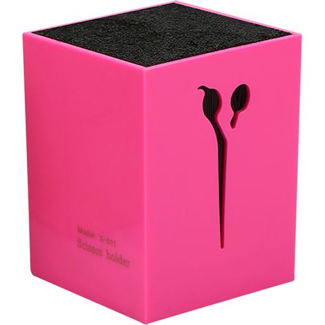 Étui professionnel pour peignes de salon, boîte de rangement pour pinces à cheveux et support de ciseaux de coiffure (Rouge Rose) (1/5)