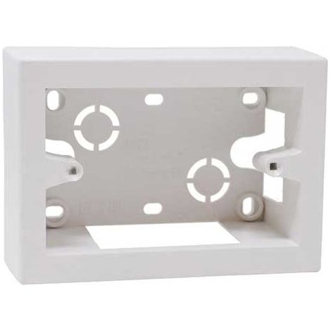 Boîtier mural modulaire 3 modules monobloc universel couleur blanc IP40 Ettroit MT3603 (1/2)