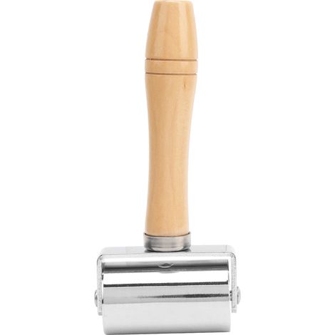Rouleau de bord de presse en cuir, bricolage artisanat manche en bois outil de roulement SilverM 60mm / 2,36 pouces