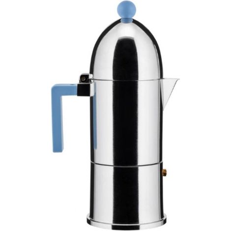 LA CUPOLA, Caffettiera 6 tazze a induzione, Alessi - Colore: Azzurro