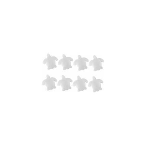 16 Pièces Éponge Filtrante Piscine Forme Tortue Absorbante Huile Haute Efficacité pour Spas et Bains à Remous Durable et Pratique Blanc (1/5)