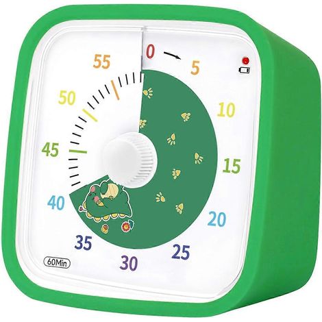 Minuteur visuel, minuteur pour enfants et compte à rebours de 60 minutes, minuteur pour enfants avec motifs pour la cuisine, la douche, la salle de classe (1/5)