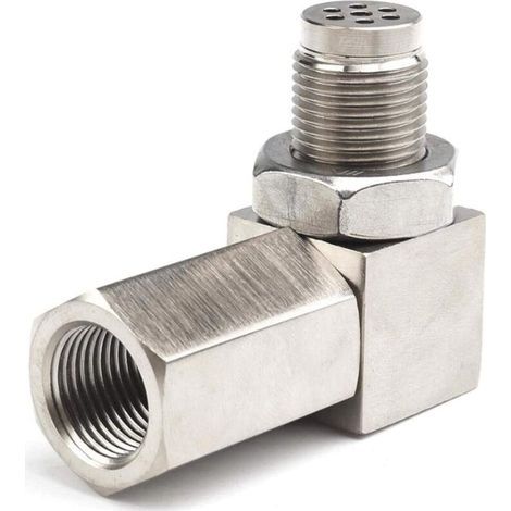 D'Oxygène Pour Extender, 90° Convertisseur de Capteur D'Oxygène Pour Voitures Moteur Les Systèmes D'Echappement M18 x1.5 (1/5)