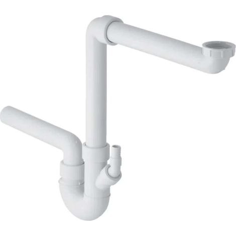 Geberit - Chiusura anti-odori a due camere, con attacco per flessibile, scarico orizzontale, d 40 mm 152.889.11.1 (1/2)