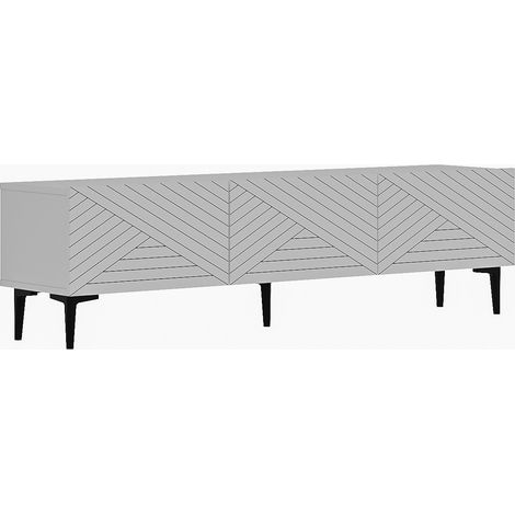 TV-Möbel aus Holz "Felix" - 160 x 31 x 44 cm - Weiß
