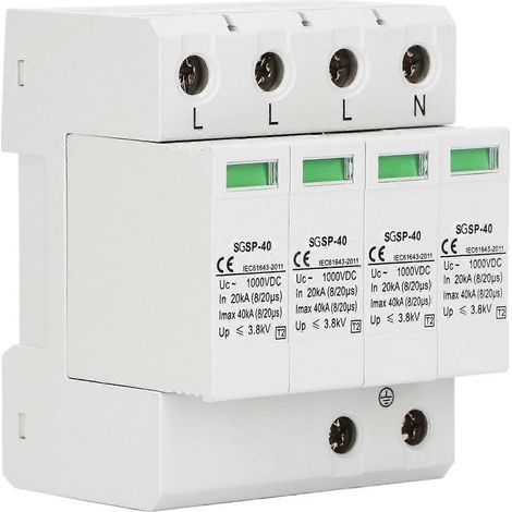DC 1000V 40KA Überspannungsschutzgerät für Photovoltaikanlagen, weiß, 4-polig