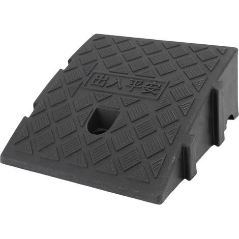 Rampe de bordure avec boucle latérale 9,84 x 10,63 4,33 pouces Capacité de poids de 2 200 lb Rampes d'allée en PVC pour quai de chargement Trottoir Voiture Scooter Vélo Moto.