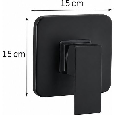 Corps de douche encastré monofonction modèle carré noir mitigeur mural salle de bain 4 g – Livraison gratuite