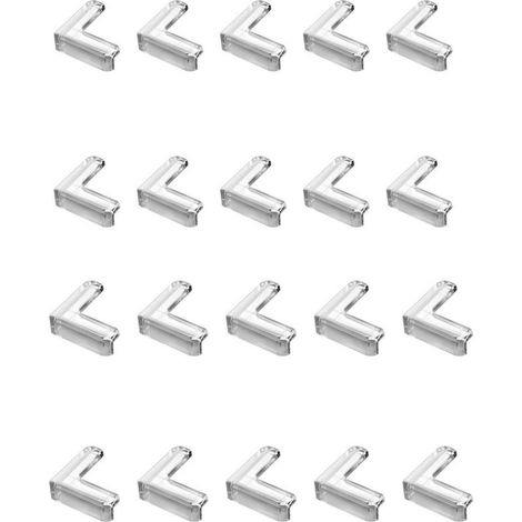Lot de 20 protège-tables, protège-coins pour bébé, protections transparentes pour les coins et les bords de meubles, coussinets pour couvrir les meubles et les bords tranchants (1/5)