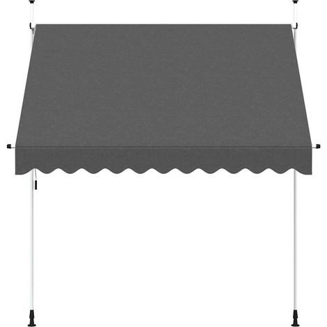 Store Banne - Auvent manuel rétractable 250 cm Anthracite fr10681 - Maison La Vie (1/5)