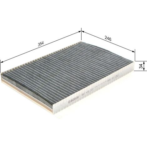 Filtre, air de l'habitacle BOSCH 1 987 432 337 MERCEDES-BENZ 16 318 126 80