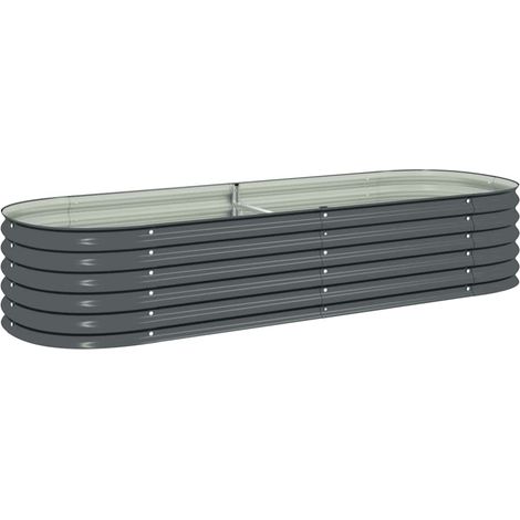 Maison Exclusive - Letto Rialzato Giardino 240x80x44 cm in Acciaio Zincato Grigio