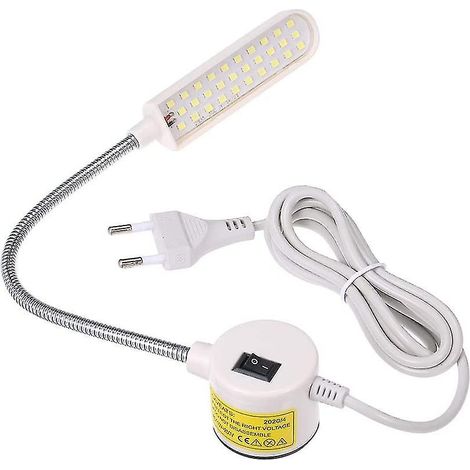 Lampe LED pour machine à coudre, 1/2/4 lampes à culot fixe de 6 W, tube flexible en col de cygne pour travaux domestiques (1 pièce) (1/5)