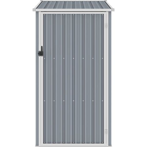 INLIFE Abri de jardin Gris 87x98x159 cm Acier galvanisé (1/5)